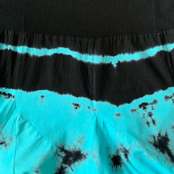 Vintage 90’s Punk Goth Whimsigoth Black Teal Dress Witch Sultry Fairy Rad - Picture 9 of 16